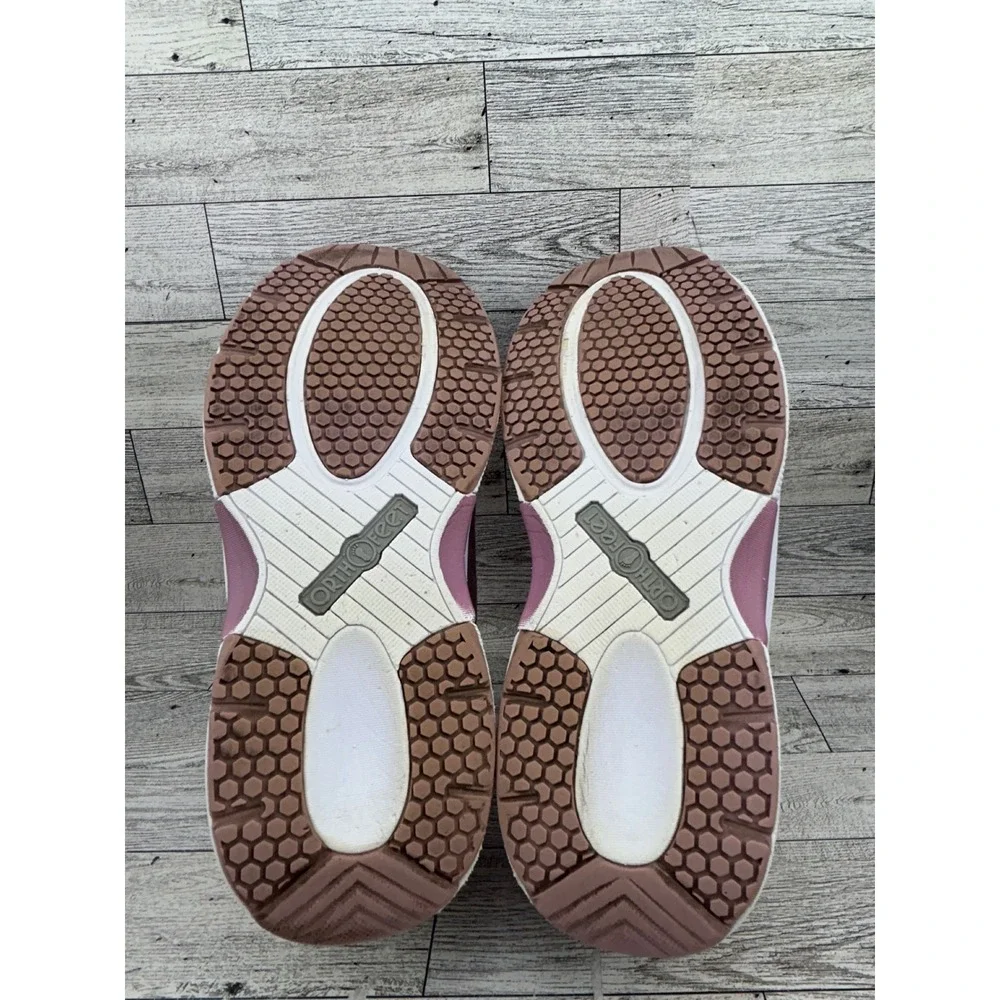 Orthofeet 846 Women 9 B Medium Mauve Pink Mesh Bungee‎ Athletic Sneakers